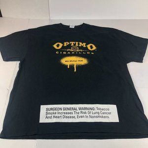 Optimo Cigarillos Shirt Men's Extra Extra Large Black A Richer Roll Short Sleeve